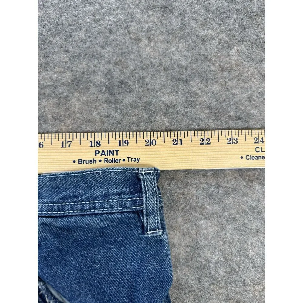 USA Works Jeans Men 42X32 Blue Denim 5-Pocket Carpenter Work Loop Casual Comfort
